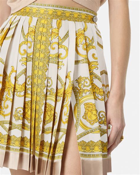 versace silk pleated skirt|Versace skirts for women.